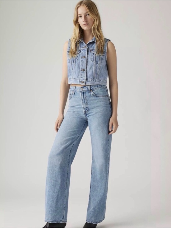 Levi's Denim - Levi's Ribcage Wide Leg Jeans in Splash Zone 32W x 30L
